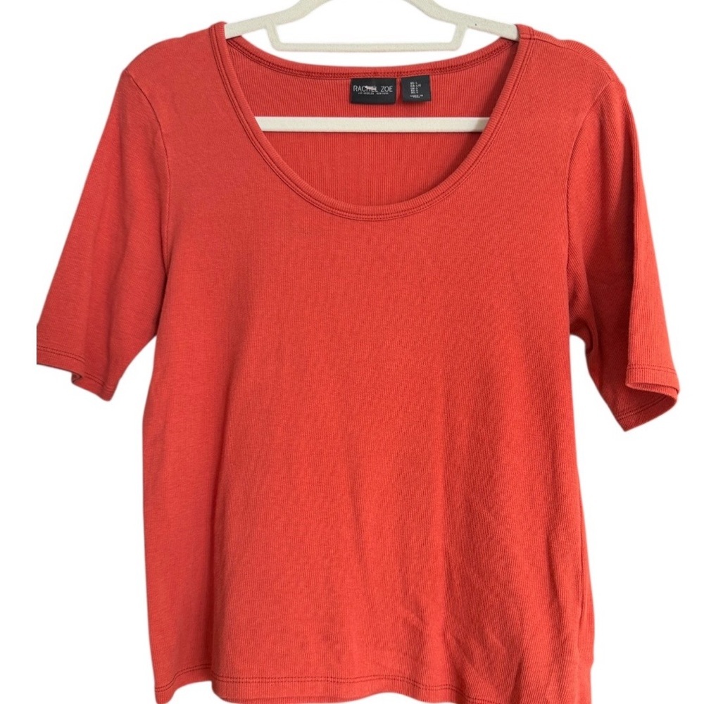 Rachel Zoe Burnt Orange Short Sleeve Tee